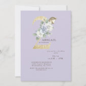 第2の誕生日パーティーポニーパープル招待状 招待状 (正面)