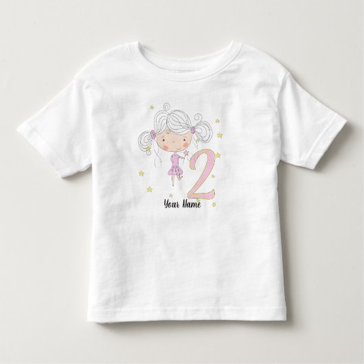第2の誕生日プリンセス トドラーTシャツ (正面)