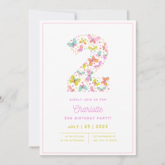 第2の誕生日招待状 招待状 (正面)