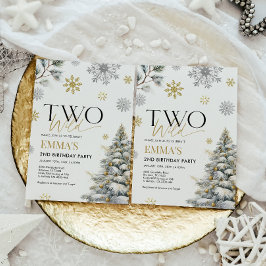 第2の誕生日招待状、金ゴールド2ワイルド誕生日 招待状