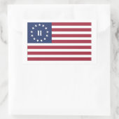 第2アメリカ革命国旗 長方形シール (バッグ)