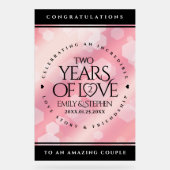 第2エレガントバラクォー結婚ツ記念日 アクリルサイン (正面)