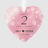 第2エレガントバラクォー結婚ツ記念日 オーナメント (正面)