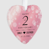 第2エレガントバラクォー結婚ツ記念日 オーナメント (正面)