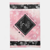 第2エレガントバラクォー結婚ツ記念日 キッチンタオル (縦)