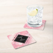 第2エレガントバラクォー結婚ツ記念日 スクエアペーパーコースター (インサイチュ)