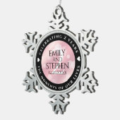 第2エレガントバラクォー結婚ツ記念日 スノーフレークピューターオーナメント (右)