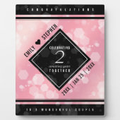 第2エレガントバラクォー結婚ツ記念日 フォトプラーク (正面)