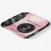 第2エレガントバラクォー結婚ツ記念日 ペーパープレート (傾斜あり)