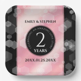 第2エレガントバラクォー結婚ツ記念日 ペーパープレート