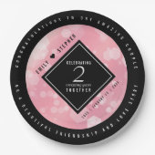 第2エレガントバラクォー結婚ツ記念日 ペーパープレート (正面)