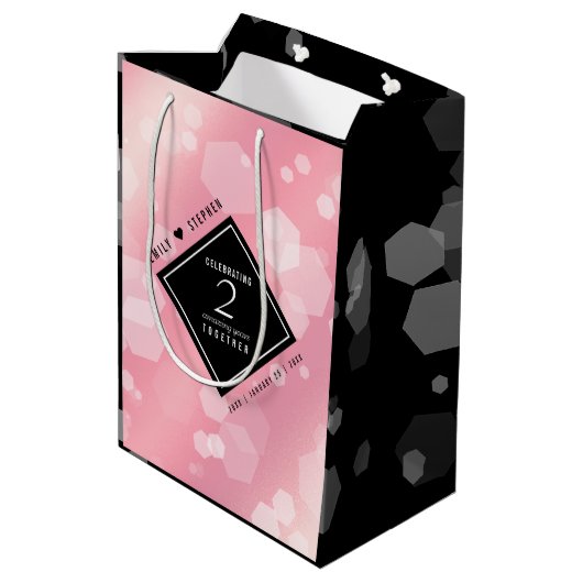 第2エレガントバラクォー結婚ツ記念日 ミディアムペーパーバッグ (裏面アングル)