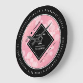 第2エレガントバラクォー結婚ツ記念日 ラージ壁時計 (傾斜)