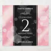 第2エレガントバラクォー結婚ツ記念日 リキュールボトルラベル (シングルラベル)