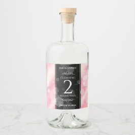 第2エレガントバラクォー結婚ツ記念日 リキュールボトルラベル