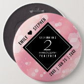 第2エレガントバラクォー結婚ツ記念日 缶バッジ (正面&裏面)