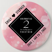 第2エレガントバラクォー結婚ツ記念日 缶バッジ (正面)