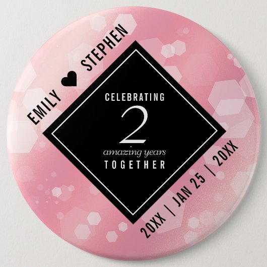 第2エレガントバラクォー結婚ツ記念日 缶バッジ (正面)