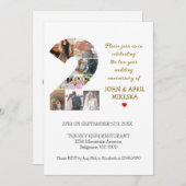 第2カスタム回結婚記念 招待状 (正面/裏面)