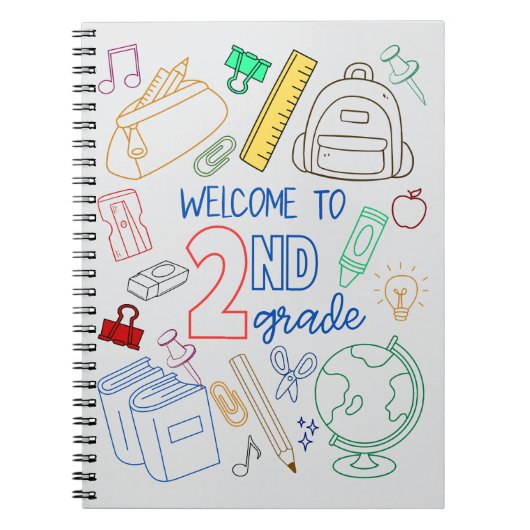 第2グレードのノートブック新学期へようこそ ノートブック (正面)