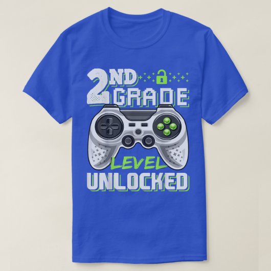 第2グレードのロック解除されたビデオゲーム新学期 Tシャツ (デザイン正面)
