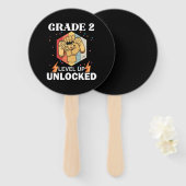 第2グレードのロック解除レベル上げ新学期1番目 ハンドファン (正面&裏面)