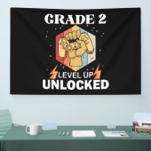 第2グレードのロック解除レベル上げ新学期1番目 横断幕 (トレードショー)