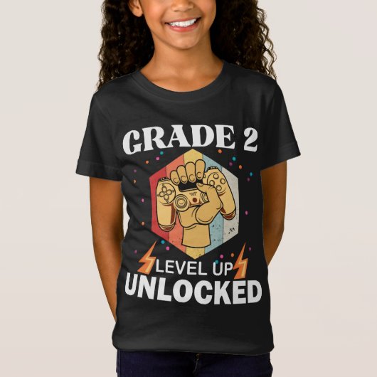 第2グレードのロック解除レベル上げ新学期1番目 Tシャツ (正面)