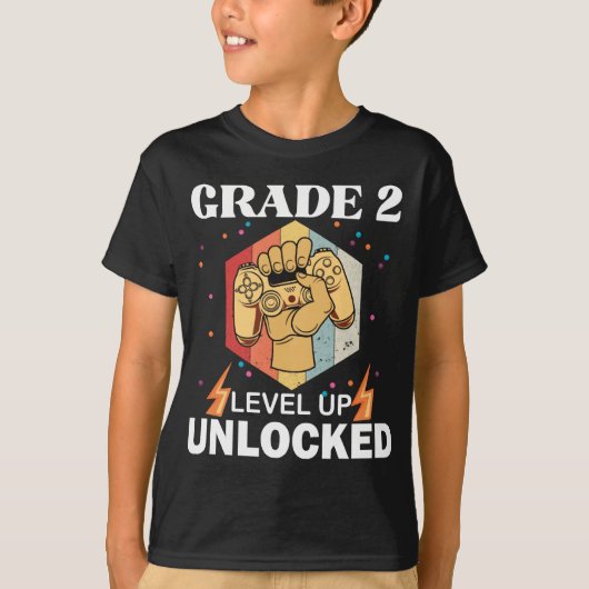 第2グレードのロック解除レベル上げ新学期1番目 Tシャツ (正面)