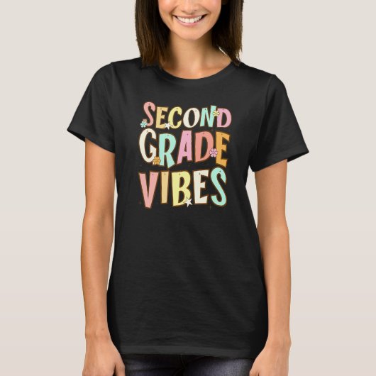 第2グレードVibesレトロ新学期先生 Tシャツ (正面)