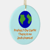 第2チャンスのTシャツおよびギフトを埋めないで下さい セラミックオーナメント (右)