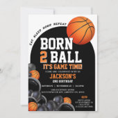 第2バスケットボール誕生日招待状テンプレート 招待状 (正面)