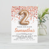 第2バラ金ゴールド誕生日招待状 招待状 (スタンド正面)