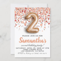 第2バラ金ゴールド誕生日招待状