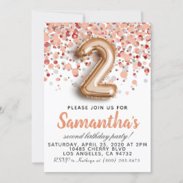 第2バラ金ゴールド誕生日招待状 招待状