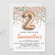 第2バラ金ゴールド誕生日招待状