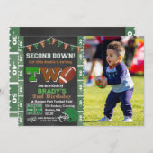 第2バースデーサッカーパーティーシャルボード招待状 招待状 (正面/裏面)