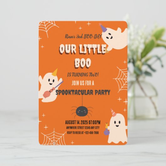 第2バースデーハロウィーン招待状 招待状 (スタンド正面)
