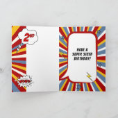 第2バースデーボーイスーパーヒーロー漫画テーマ カード (内部)
