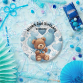 第2バースデーボーイ名前をカスタムする ペーパープレート (パーティー)