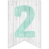 第2バースミント&イエローコテージパーティーデコール バンティングフラッグ (第1の旗)