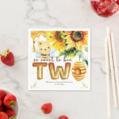 第2パーソナライズされた誕生日ハニービーナプキンズ スタンダードカクテルナプキン (インサイチュ)