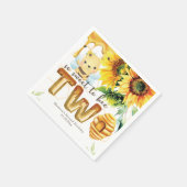第2パーソナライズされた誕生日ハニービーナプキンズ スタンダードカクテルナプキン (角)