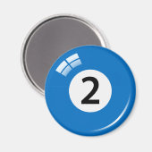 第2ビリヤード・ボール・冷蔵庫用マグネット マグネット (正面/裏面)