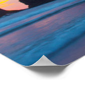 第2ビーチの日の入り、ワシントン ポスター (角)