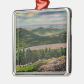 第2ヘアピンの眺めは記念のHwyをつけます メタルオーナメント (左)