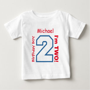 第2ベビーの誕生日の大きいスポーツ数A04. ベビーTシャツ