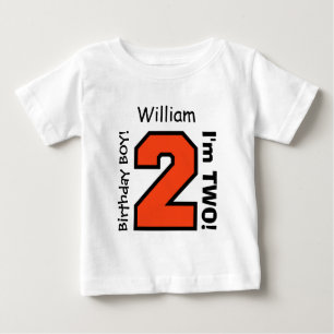 第2ベビーの誕生日の大きいスポーツ数A13. ベビーTシャツ