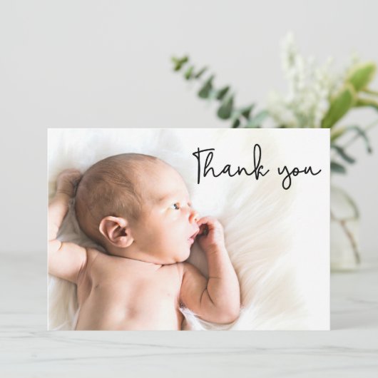 第2ベビー生誕発表写真ありがとう 案内状 (スタンド正面)