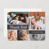 第2ベビー誕生フォトコラージョ感謝していンユー 案内ポストカード (正面/裏面)